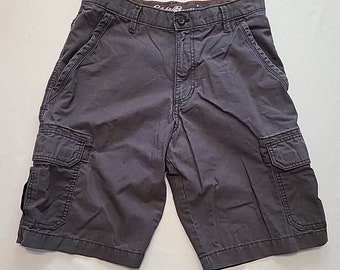 Eddie Bauer Herren Größe 30 Klassische Länge Grau Lässige Cargo Shorts Rip Stop Waffelmuster