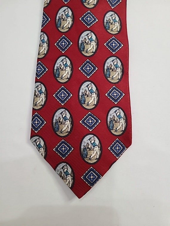 Burberrys Silk Neck Tie All Over Golfer Print - image 8