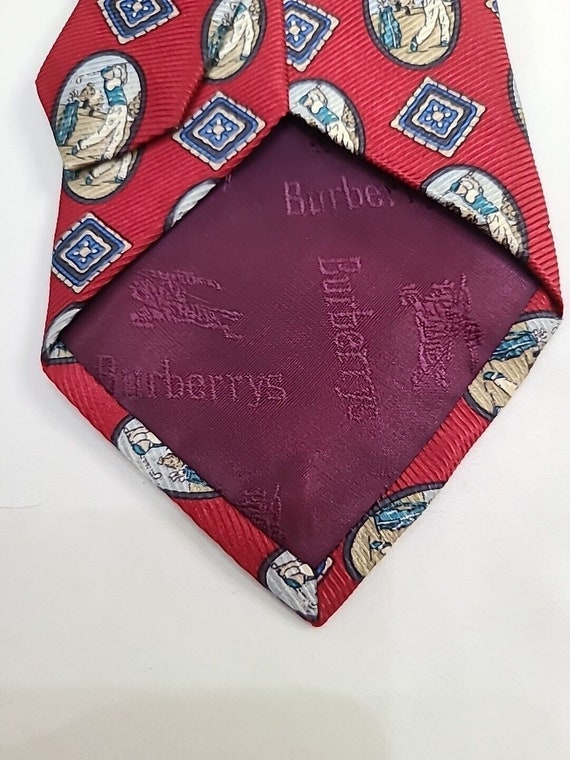 Burberrys Silk Neck Tie All Over Golfer Print - image 4