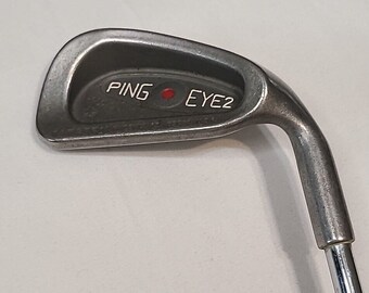 Ping Eye 2 Golf Club Red Dot 5 Hierro RH Todo original Vintage 90s 37.5 Eje de acero