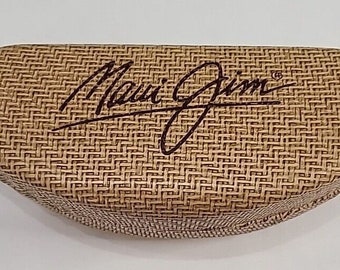 Maui Jim Sunglasses Glasses Case Wicker Hard Clamshell Tropical