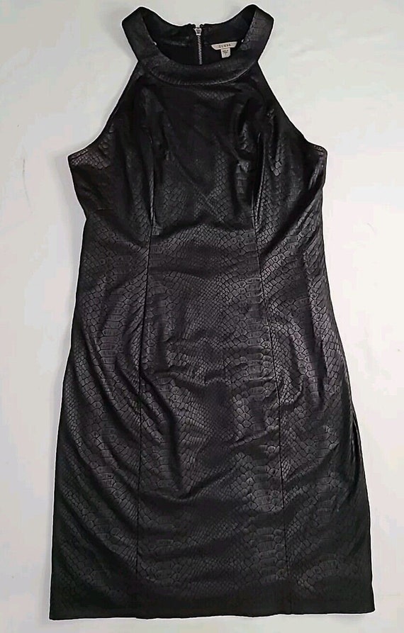 Guess Size 2 Black Faux Leather Snakeskin Mini Dre