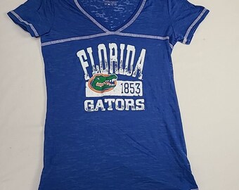 T-shirt à manche courte 84 pour femme Florida University Gators NCAA effet vieilli