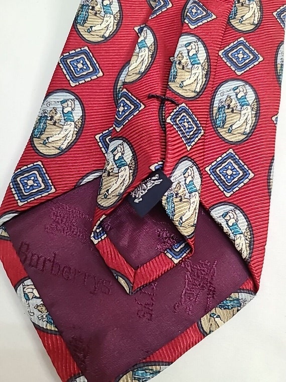 Burberrys Silk Neck Tie All Over Golfer Print - image 5