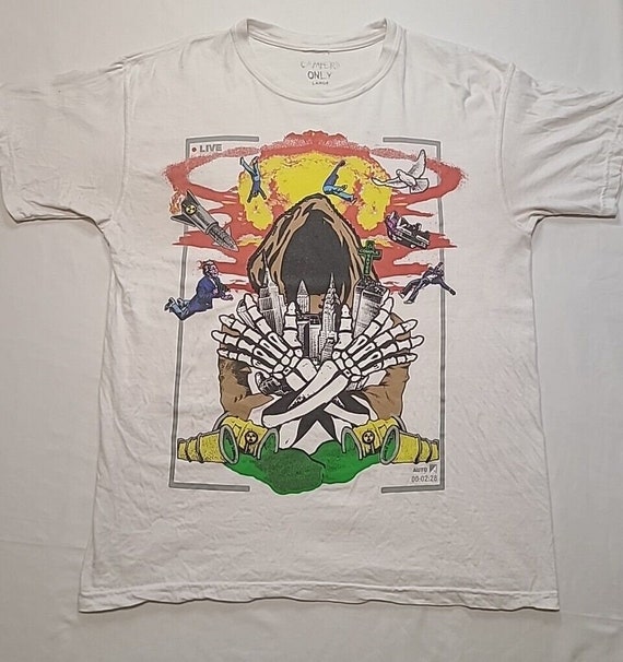 Complx Mens Size L Front And Back Graphic T Shirt 