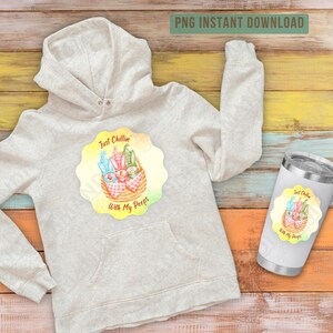 Just Chillin&#39; with My Peeps PNG Download File, Easter Gnome PNG file