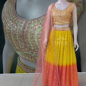 Ready to Wear Lehenga, Lehenga choli, Mehandi Function, Bridal Lahenga, Trendy Lehenga