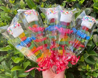 15+ CUSTOM Bat Mitzvahs Candy Kabobs! Personalized Bat Mitzvah Party Favor, Party Decor, Birthday Treat, Birthday Party Favor, Candy Skewer
