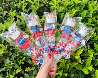 10+ Red White and Blue Candy Kabobs! 4th of July Party Favors, Birthday Party Favors, Memorial Day Party Favors, Memorial Day, Candy