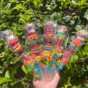 ¡Más de 10 brochetas de caramelo con ENVÍO GRATIS! Favores de fiesta de cumpleaños, decoración de fiesta, regalo de cumpleaños, Favor de fiesta de cumpleaños de niños, pincho de caramelo, caramelo, caramelo de niños