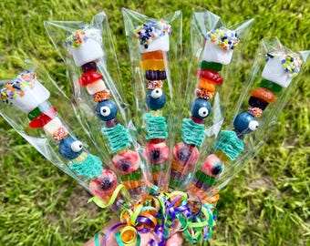 10+ Halloween Candy Kabobs, Spooky Candy, Halloween Party Favors