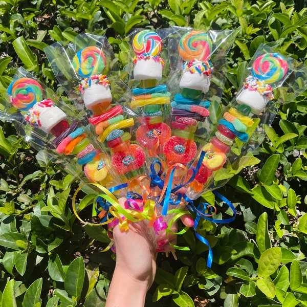 10+ Lollipop Candy Kabobs! Birthday Party Favors, Birthday Treat, Kids Birthday Party Favor, Candy Skewer, Candy, Kids Birthday Candy