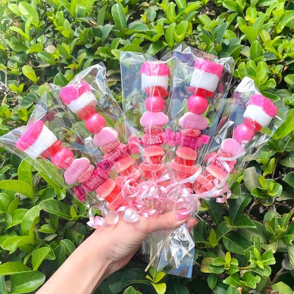 10+ Pink Candy Kabobs! Toddler Birthday Favors, Kids Party Favors, Birthday Decor, Birthday favors, Kids Birthday Goodie, Pink Event Favors