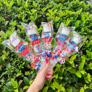 10+ Custom Patriotic USA Candy Kabobs! 4th of July Party Favors, Labor Day Party Favors, Memorial Day Party, Red White and Blue Candy