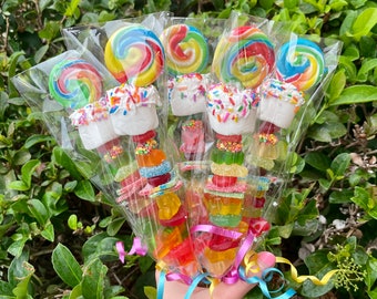10+ Lollipop Favor Candy Kabobs! Personalized Party Favors, Party