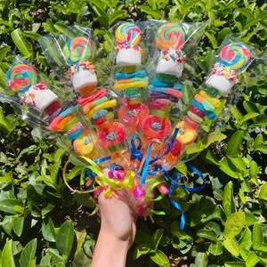 10+ Custom Candy Kabobs! Birthday Party Favors, Party Decor, Birthday Treat, Kids Birthday Party Favor, Candy Skewer, Candy, Kids Bday Candy