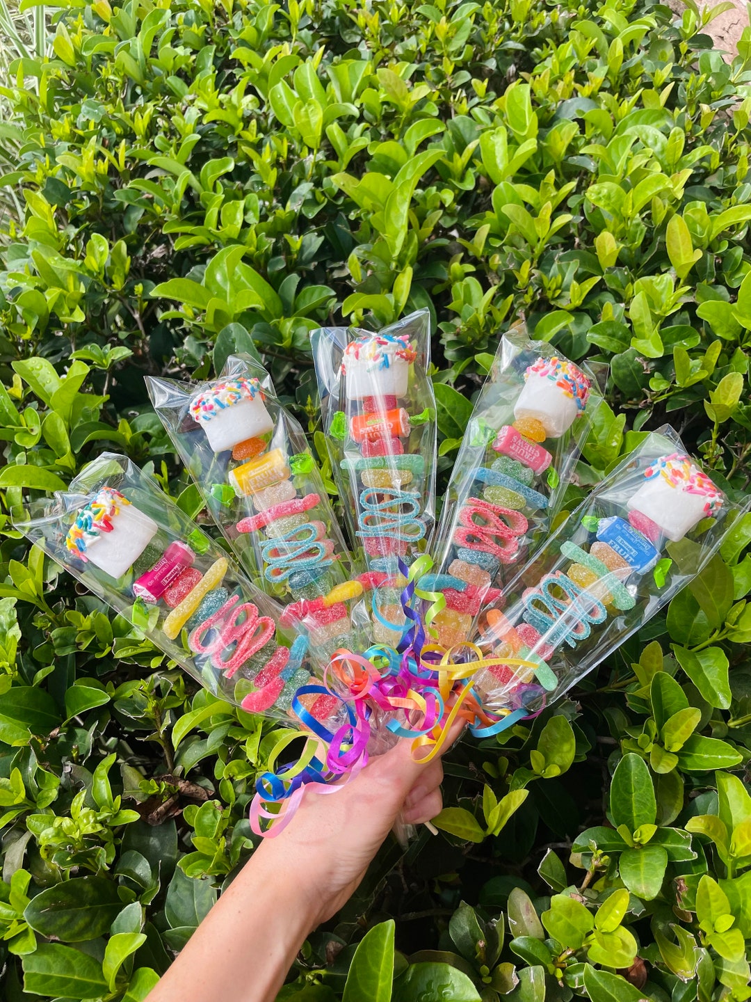 10 SOUR Candy Kabobs Kids Birthday Party Favors, Kids Party Bags