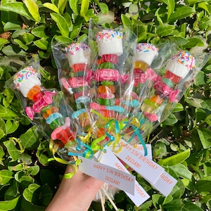 20+ Custom Candy Kabobs! Birthday Party Favors, Party Decor, Birthday Treat, Kids Birthday Party Favor, Candy Skewer, Candy, Kids Candy