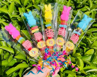 Oltre 10 spiedini di dolci pasquali! Bomboniere per feste di compleanno, materiale didattico per feste di Pasqua, bomboniera per feste di Pasqua, spiedini di dolci, caramelle, caramelle per bambini