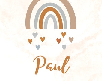 Póster bebé para la habitación del bebé o la habitación del bebé Nacimiento personalizado Cuadros infantiles, pósters infantiles