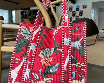 The Essential Handmade Cotton Quilted Tote Bag