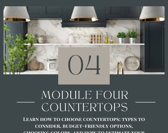 Kitchen Design Course - Module 4 --Countertops (Granite, Quartzite, Quartz, Porcelain)  for DIY Home Remodel Kitchen Design