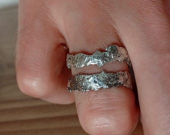 Double band molten ring reticulated brutalist