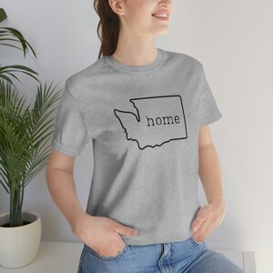 PNW, Pacific Northwest, Washington, Home, Unisex Jersey Short Sleeve Tee. Bella + Canvas