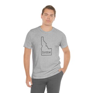 Idaho. PNW. Pacifisch noordwesten. Unisex jersey T-shirt met korte mouwen. Bella + canvas