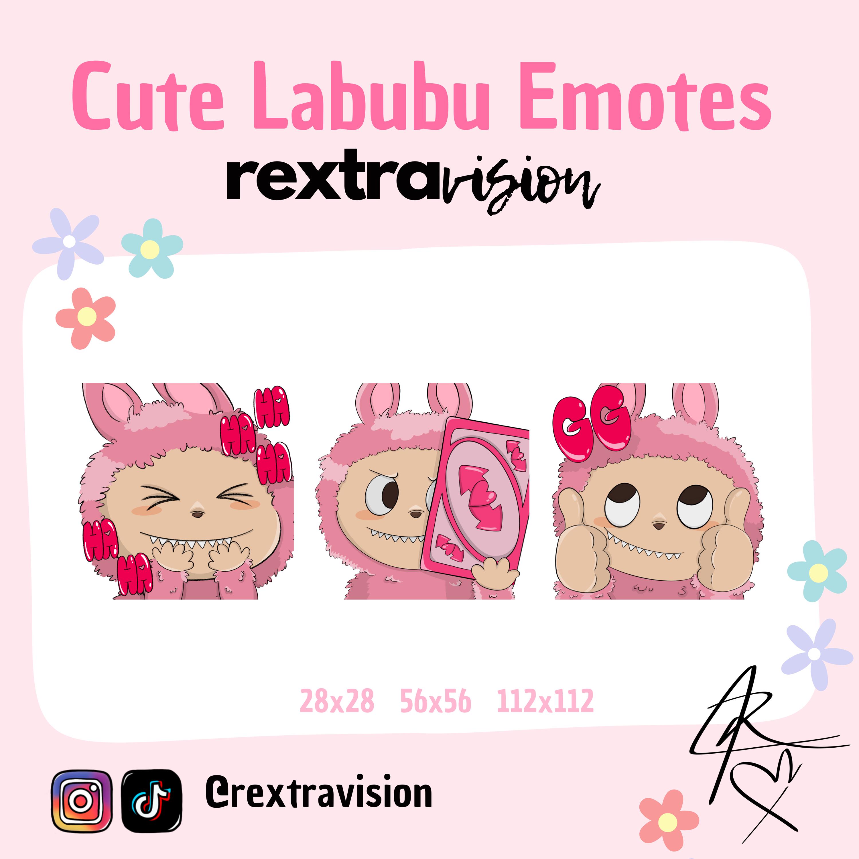 Labubu Inspired Twitch Emotes: Kawaii Gaming Emote Set