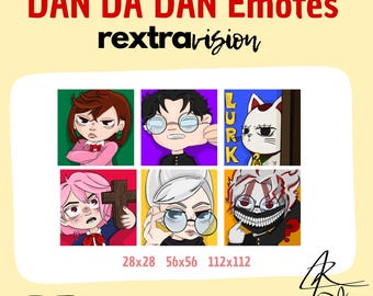 Dan Da Dan Emotes: Hand-Drawn Anime Gaming Emote Set