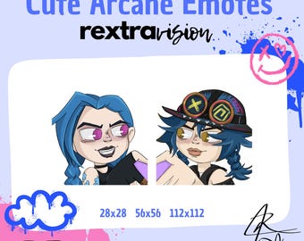 Arcane Inspired Twitch Emotes: Jinx & Isha Fan Art