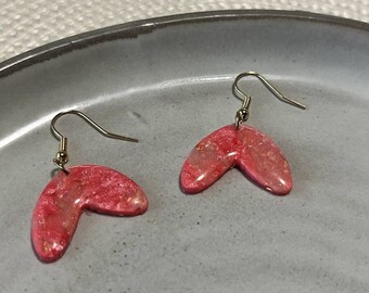 The Blair Earrings | pink iridescence earrings |