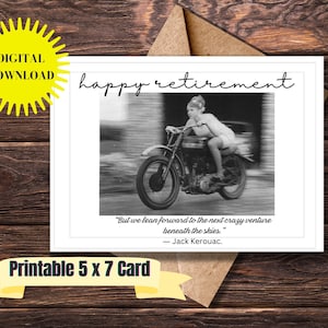Happy Ruhestand-Instant Download Grußkarte
