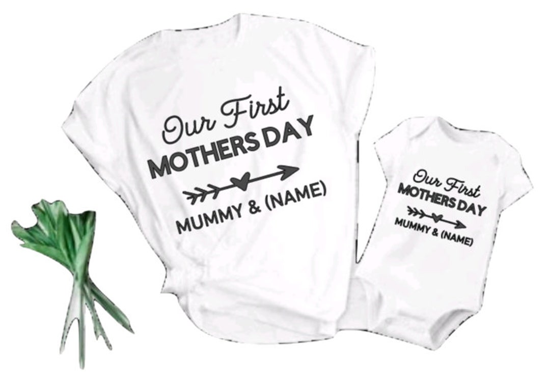 1st Mothers Day Mummy & Baby Tops Tshirtsm Baby Vest EACH SOLD