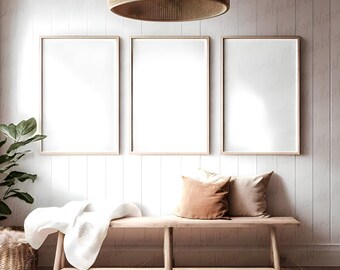 3 Frame Mockup, Mockup Frame, Boho Mockup, Frame Mock Up, Wood Frame Mockup, Wall Art Mockup, Poster Mockup, Styled Mockup, Photo Mockup