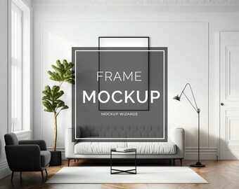 Maqueta de marco de alta calidad hecha para impresiones artísticas, Boho, Maqueta de marco, Maqueta de marco de pared, Maqueta de póster, Maqueta interior, Maqueta con estilo, Canva