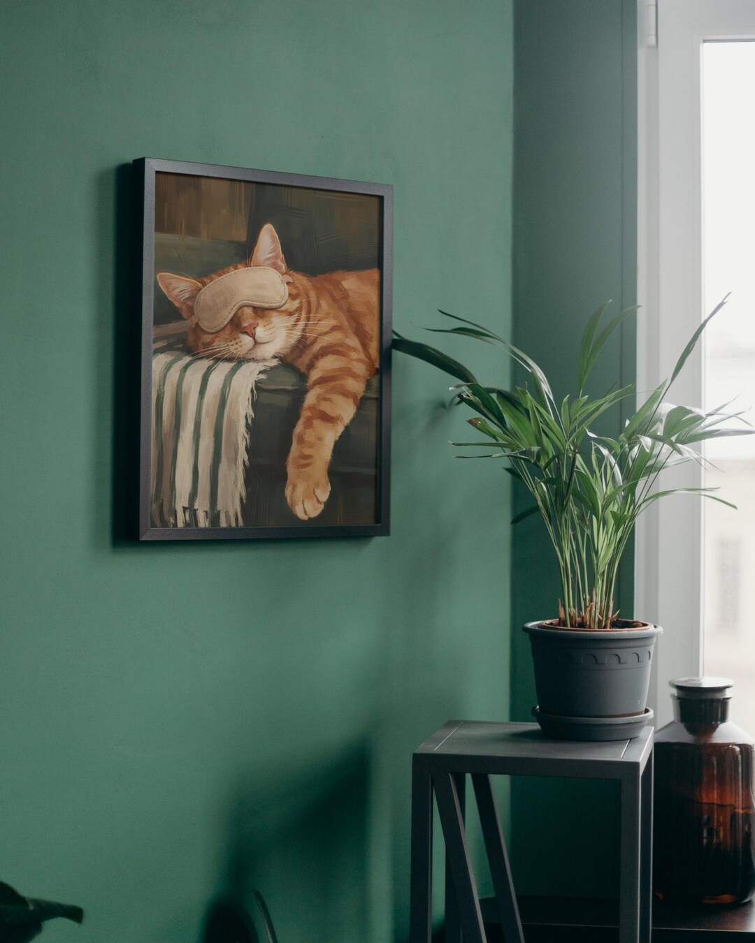 Deep Sleep Cat - Wall Art - Etsy
