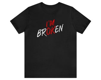 Broken Tee White letters