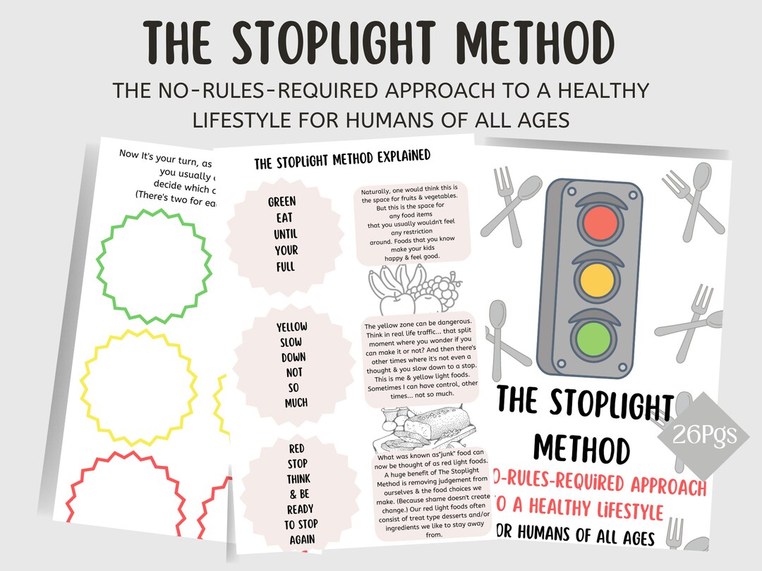 The Stoplight Method the No Rules Approach to A Healthy Lifestyle Etsy