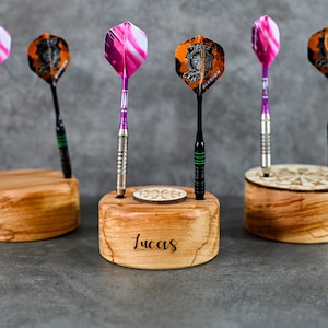 Dart arrow stand - with desired engraving and name | Dart arrow stand personalized | Dart holder