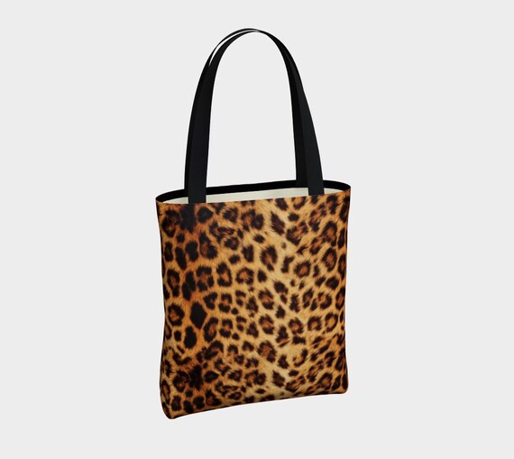 Faux Fur Leopard Print Tote Bag for Everyday Decor Etsy Ireland