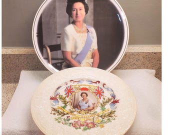 2 Spode 60th Birthday 1992 Hammersley 40th Queen Elizabeth II Plates Jubilee  UK