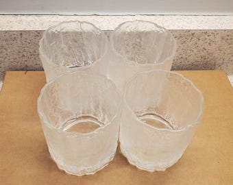4 Mikasa Hoya Japan Frostfire Glacier Ice Rocks Glasses Cocktail Old Fashion