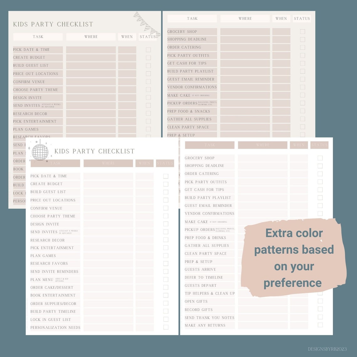 Kids Party Checklist - Etsy