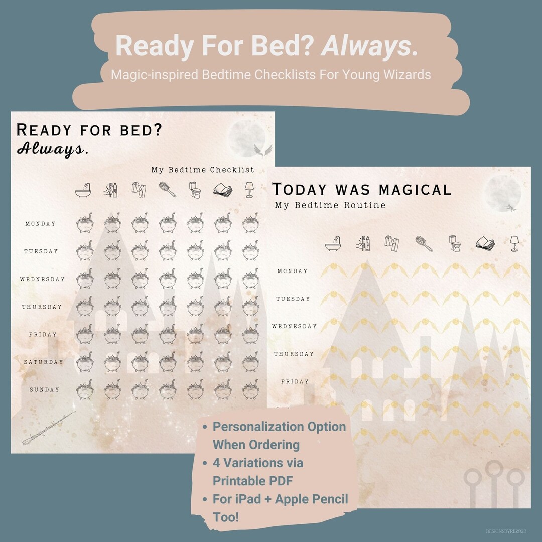 Witch & Wizard Bedtime Routine - Etsy