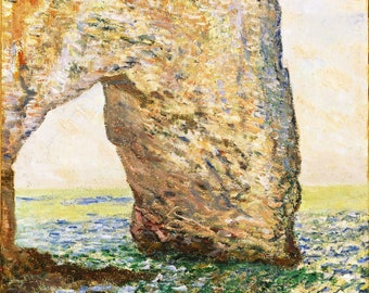 La Manneport Arch by Claude Monet- Impressionism Wall Art