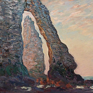 Rocher derrière la voûte by Claude Monet- Impressionism Wall Art