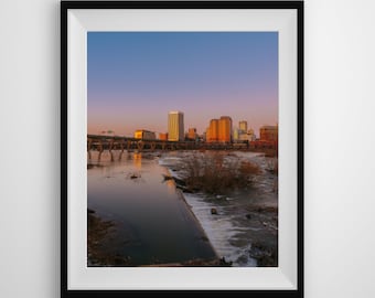 Richmond Virginia Wall Art - Skyline Sunset RVA Landscape Photography Print