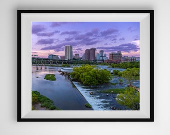 Richmond Virginia Wall Art - RVA Skyline Photography Home Decor Print